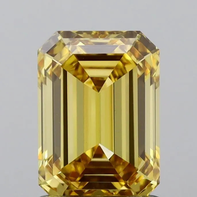 1.33ct Emerald Lab Grown Diamond (Colour Fancy Intense Yellow, Clarity VS1, IGI Certified)