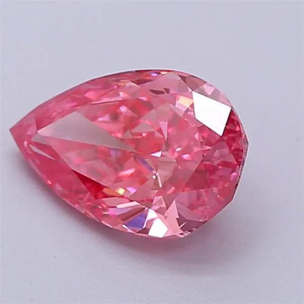 1.10ct Pear Lab Grown Diamond (Colour Fancy Vivid Pink, Clarity SI2, IGI Certified)