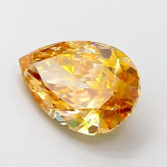 1.49ct Pear Lab Grown Diamond (Colour Fancy Yellowish Brown, Clarity SI1, Cut GD, IGI Certified)