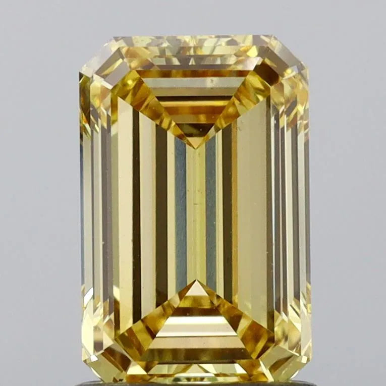 1.50ct Emerald Lab Grown Diamond (Colour Fancy Vivid Yellow, Clarity VS2, Uncertified)