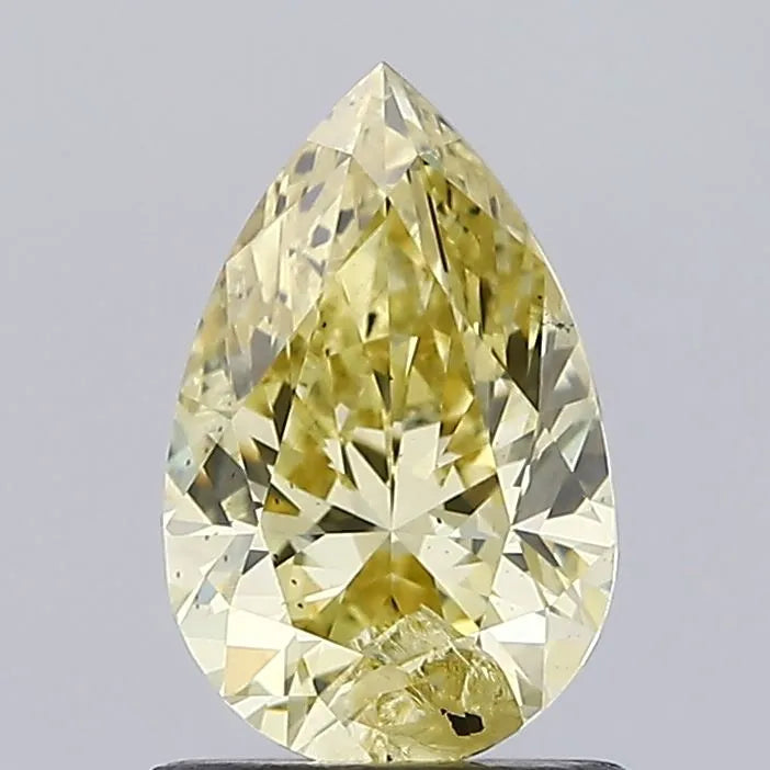 1.02ct Pear Lab Grown Diamond (Colour Fancy Intense Yellow, Clarity I1, IGI Certified)