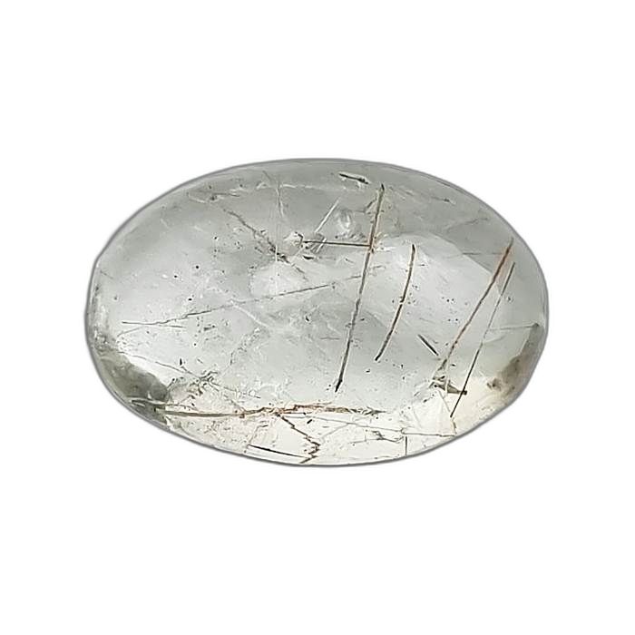 11.47ct Oval Natural Quartz (Colour White, Clarity Eye Clean, Cut Cabochon)
