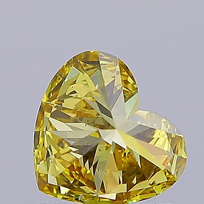 1.04ct Heart Lab Grown Diamond (Colour Fancy Intense Yellow, Clarity SI1, IGI Certified)