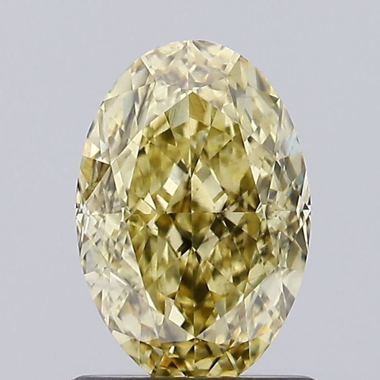 1.10ct Oval Lab Grown Diamond (Colour Fancy Intense Brownish Yellow, Clarity SI1, IGI Certified)